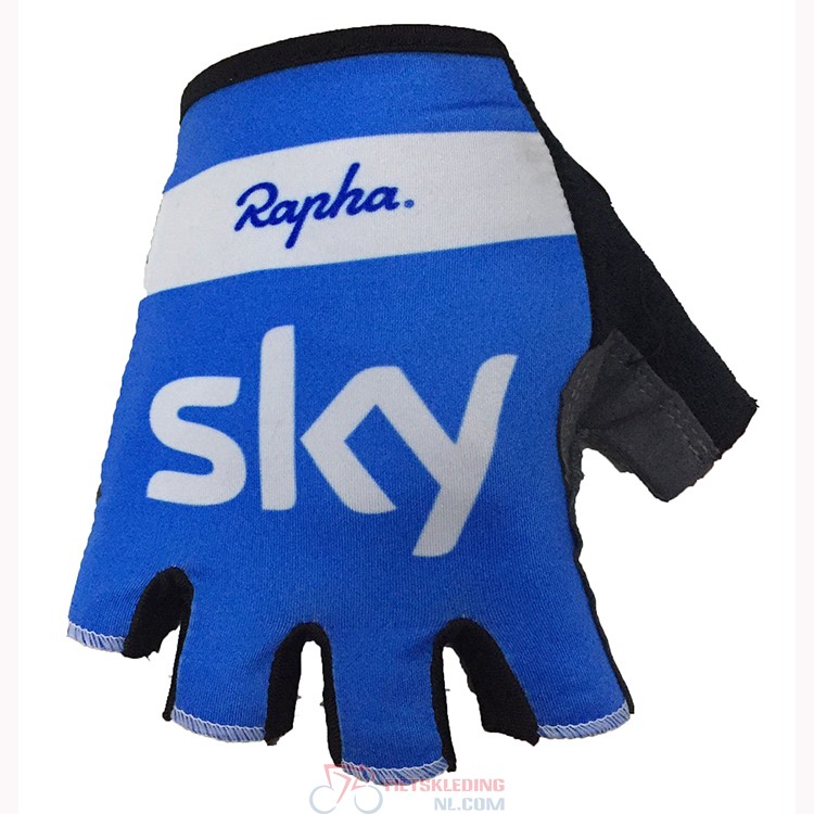 2018 Sky Korte Handschoenen Blauw Wit